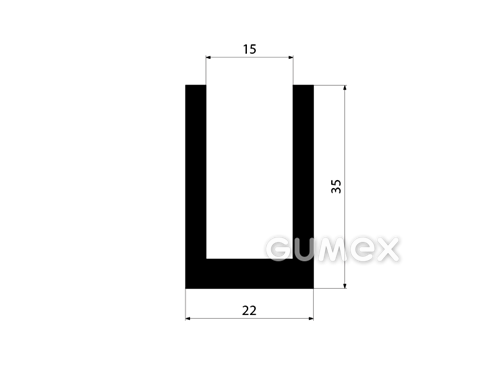 GUMMIPROFILE U-FORM - EPDM